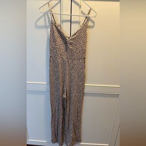 Blue Rain Leopard Print Jumpsuit